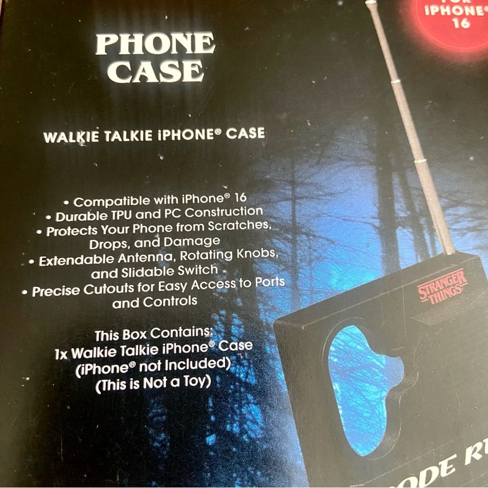 Stranger Things iPhone 16 Case Walkie Talkie Phone Case Netflix